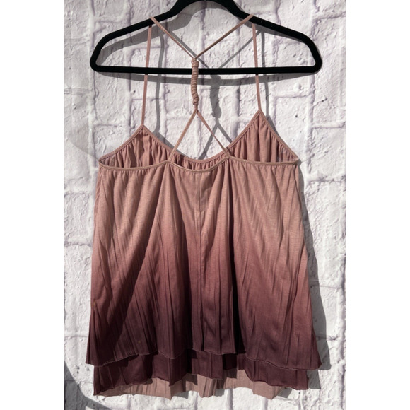 Anthropologie AKEMI + KIM Pink & Mauve Tank Layered Top Y2K Core Size M - Picture 3 of 9